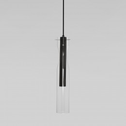 Подвесной светодиодный светильник со стеклянным плафоном 50253/1 LED черный Eurosvet