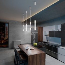 Подвесной светодиодный светильник в стиле лофт 50210/1 LED белый Eurosvet