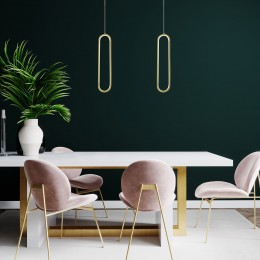 Подвесной светодиодный светильник в стиле минимализм 90269/1 черный/золото Eurosvet