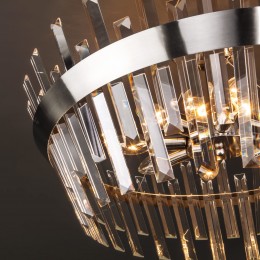 Потолочная люстра с хрусталем 10111/8 сатин-никель Eurosvet