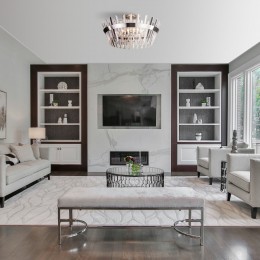 Потолочная люстра с хрусталем 10111/8 сатин-никель Eurosvet