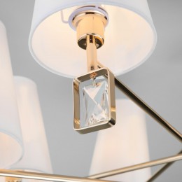 Потолочная люстра с тканевыми абажурами 60137/8 золото Eurosvet