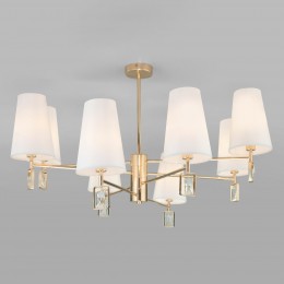 Потолочная люстра с тканевыми абажурами 60137/8 золото Eurosvet