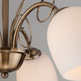 Потолочная люстра со стеклянными плафонами 30107/3 античная бронза Eurosvet