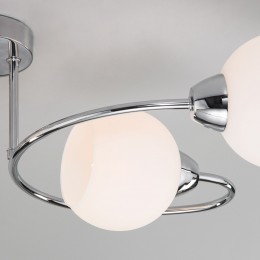 Потолочная люстра со стеклянными плафонами 30136/4 хром Eurosvet