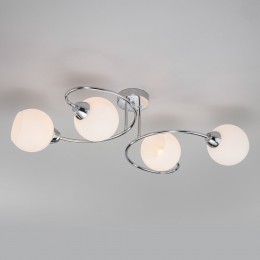 Потолочная люстра со стеклянными плафонами 30136/4 хром Eurosvet