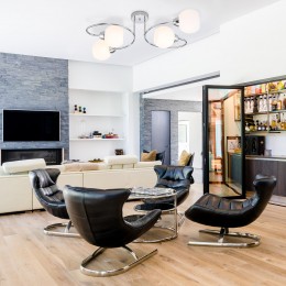 Потолочная люстра со стеклянными плафонами 30136/4 хром Eurosvet