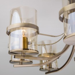 Потолочная люстра со стеклянными плафонами 60085/8 античная бронза Eurosvet