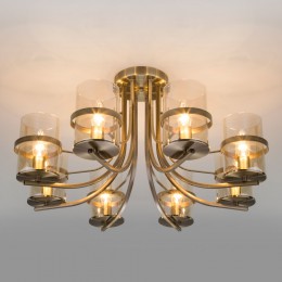 Потолочная люстра со стеклянными плафонами 60085/8 античная бронза Eurosvet