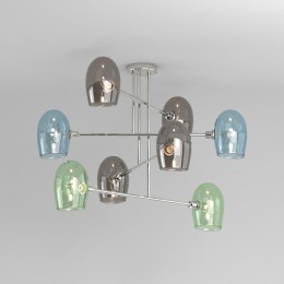 Потолочная люстра со стеклянными плафонами 70141/8 хром Eurosvet
