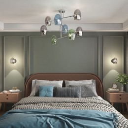 Потолочная люстра со стеклянными плафонами 70141/8 хром Eurosvet