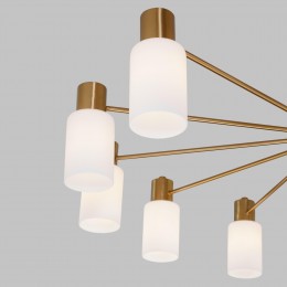 Потолочная люстра со стеклянными плафонами 70160/12 латунь Eurosvet