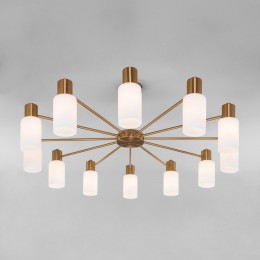Потолочная люстра со стеклянными плафонами 70160/12 латунь Eurosvet