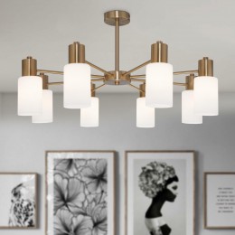 Потолочная люстра со стеклянными плафонами 70160/12 латунь Eurosvet