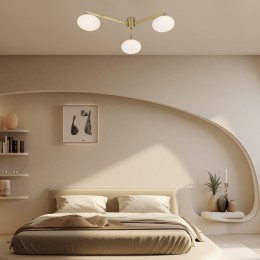 Потолочный светильник со стеклянными плафонами 70220/3 латунь Eurosvet