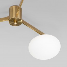 Потолочный светильник со стеклянными плафонами 70220/3 латунь Eurosvet