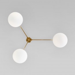 Потолочный светильник со стеклянными плафонами 70220/3 латунь Eurosvet