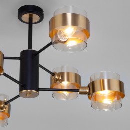 Потолочный светильник в стиле лофт 70127/6 черный Eurosvet