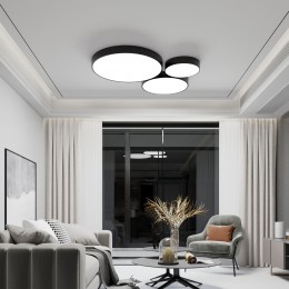 Потолочный светодиодный светильник с регулировкой яркости и цветовой температуры 90319/1 черный Eurosvet