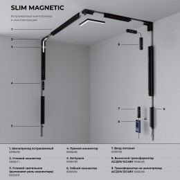 Slim Magnetic Умный трековый светильник 14W 2700-6500K Dim Dual латунь 85056/01 Elektrostandard