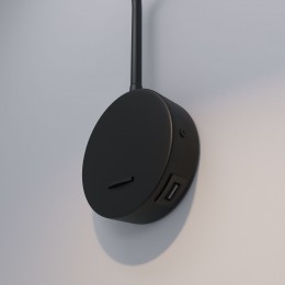 Светильник настенный светодиодный Stem с USB-портом и выключателем 40120/LED черный Elektrostandard
