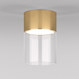 Светильник потолочный светодиодный 10W 4000К латунь/прозрачный 25047/LED Elektrostandard