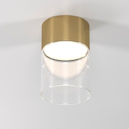 Светильник потолочный светодиодный 10W 4000К латунь/прозрачный 25047/LED Elektrostandard