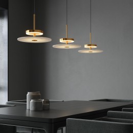 Светодиодный подвесной светильник с мраморным рассеивателем 40342 LED латунь Eurosvet