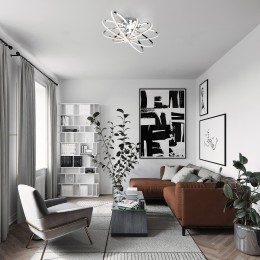 Светодиодный потолочный светильник 90100/5 хром Eurosvet