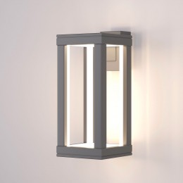 Уличный настенный светодиодный светильник Frame LED IP54 1527 TECHNO LED серый Elektrostandard