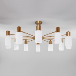 Умная потолочная люстра со стеклянными плафонами 70160/12 латунь Eurosvet