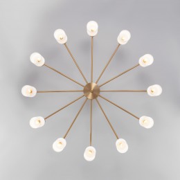 Умная потолочная люстра со стеклянными плафонами 70160/12 латунь Eurosvet