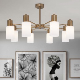 Умная потолочная люстра со стеклянными плафонами 70160/12 латунь Eurosvet