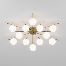 Умный потолочный светильник со стеклянными плафонами под лампочку G9 302001/12 латунь Smart Eurosvet