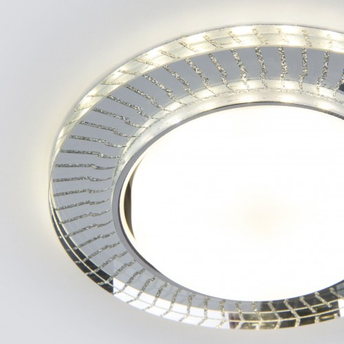 Встраиваемый точечный светильник с LED подсветкой 3033 GX53 CL/SL прозрачный/серебро Elektrostandard