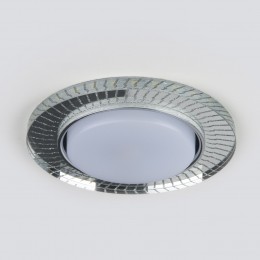 Встраиваемый точечный светильник с LED подсветкой 3033 GX53 CL/SL прозрачный/серебро Elektrostandard