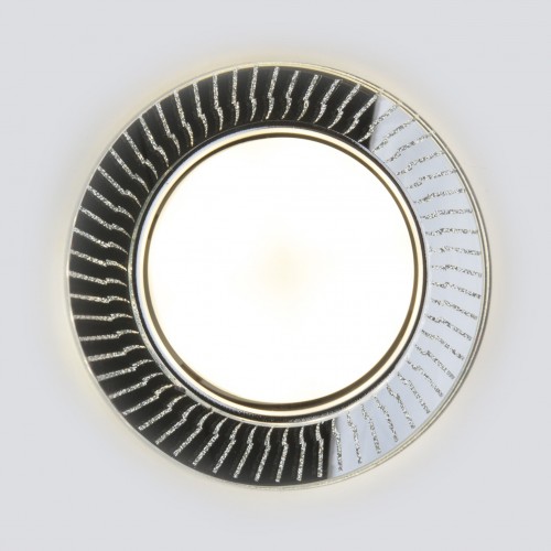 Встраиваемый точечный светильник с LED подсветкой 3033 GX53 CL/SL прозрачный/серебро Elektrostandard