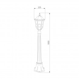 Уличный светильник на столбе Dorado F кофейное золото IP44 GL 1013F Elektrostandard