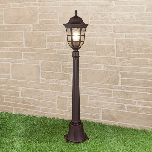 Уличный светильник на столбе Dorado F кофейное золото IP44 GL 1013F Elektrostandard