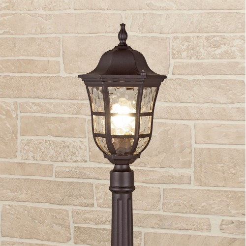 Уличный светильник на столбе Dorado F кофейное золото IP44 GL 1013F Elektrostandard