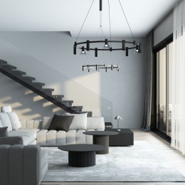 Esthetic Magnetic Шинопровод с тросовыми креплениями Round черный Ø800 85138/00 Elektrostandard