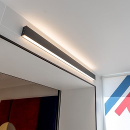 Линейный светодиодный накладной двусторонний светильник 78см 30Вт 3000К черная шагрень 101-100-40-78 Elektrostandard Pro