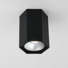 Накладной светодиодный светильник 7W 4200K черный матовый/серебро 25036/LED Elektrostandard