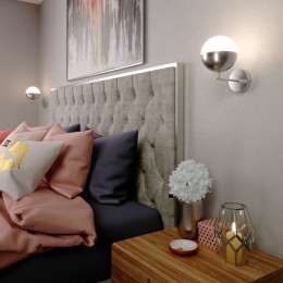 НАСТЕННЫЙ СВЕТИЛЬНИК СО СТЕКЛЯННЫМ ПЛАФОНОМ 70129/1 хром Eurosvet