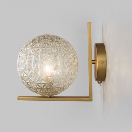 Настенный светильник со стеклянным плафоном 70131/1 латунь Eurosvet