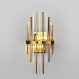 Настенный светильник со стеклянным рассеивателем 356/2 латунь Bogate's