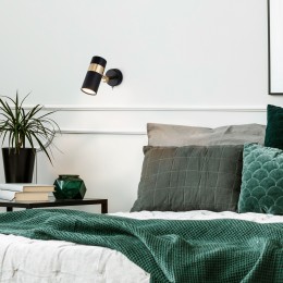 Настенный светильник в стиле лофт 20096/1 черный / золото Eurosvet