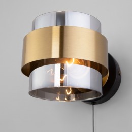 Настенный светильник в стиле лофт 70127/1 черный/ дымчатый Eurosvet