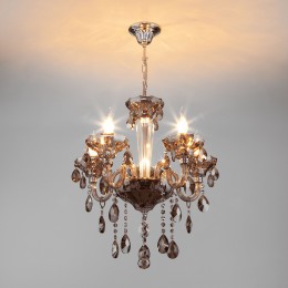 Подвесная люстра с хрусталем 309/5 хром Bogate's