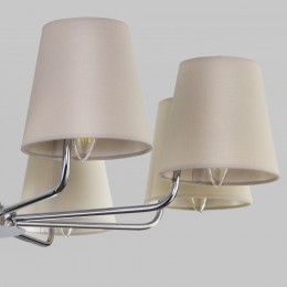 Подвесная люстра с тканевыми абажурами 60155/8 хром Eurosvet